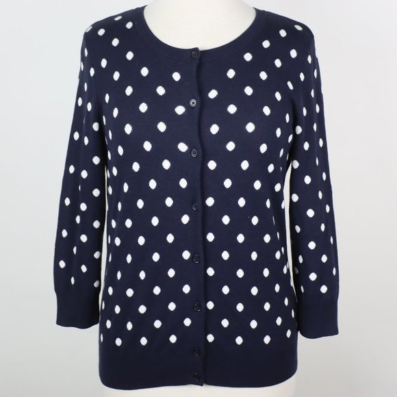 Talbots Sweaters - TALBOTS Polka Dot Button Cardigan MEDIUM